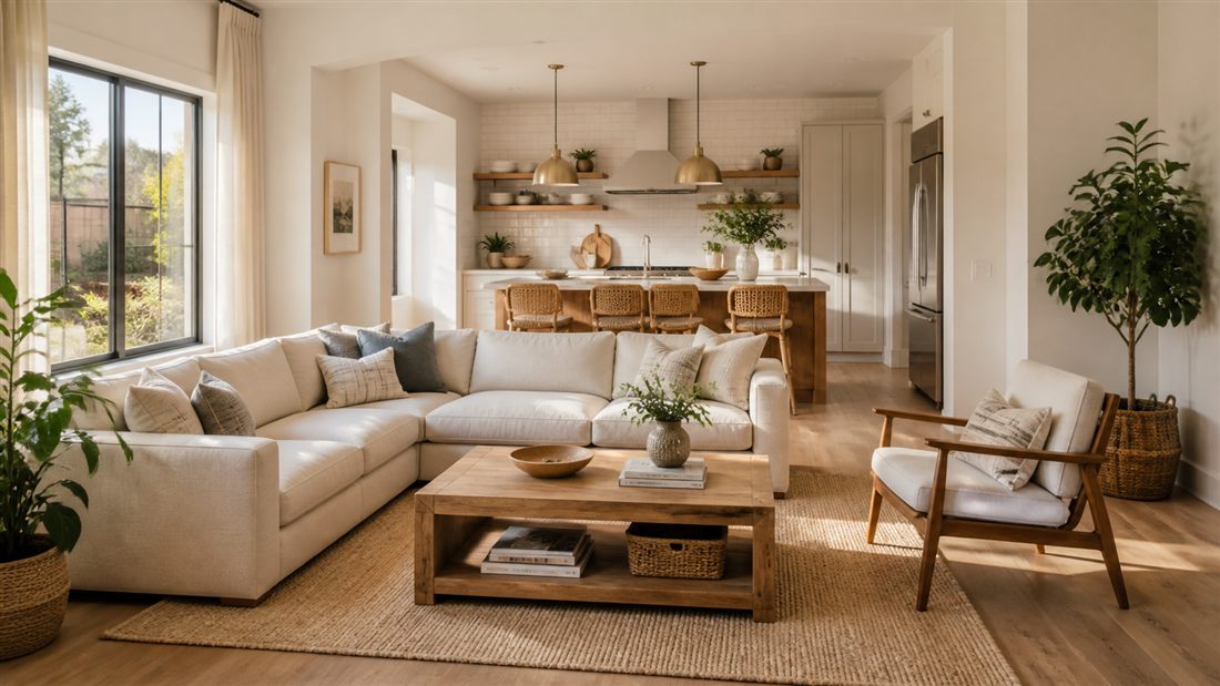 Bright real-estate living room
