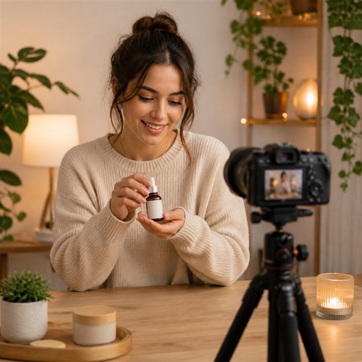 Creator filming content