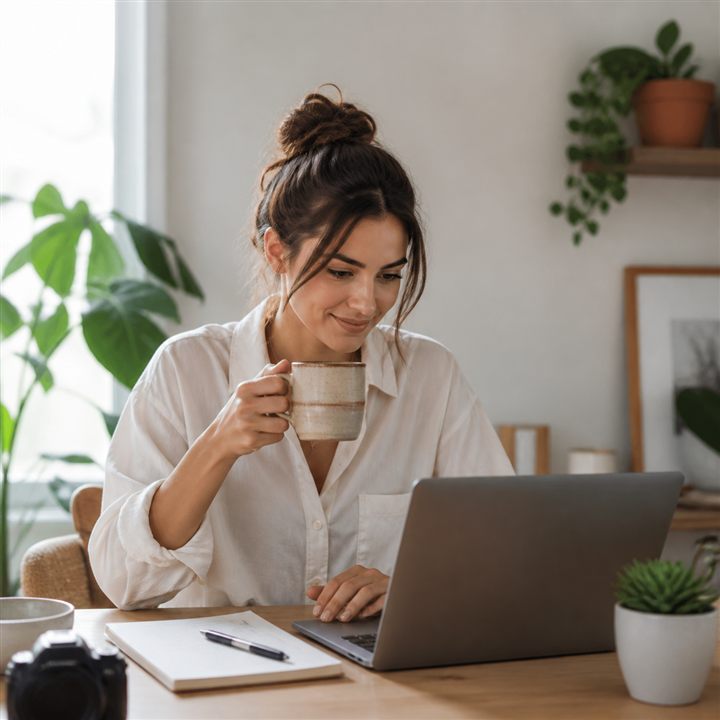 Everyday creator at a desk
